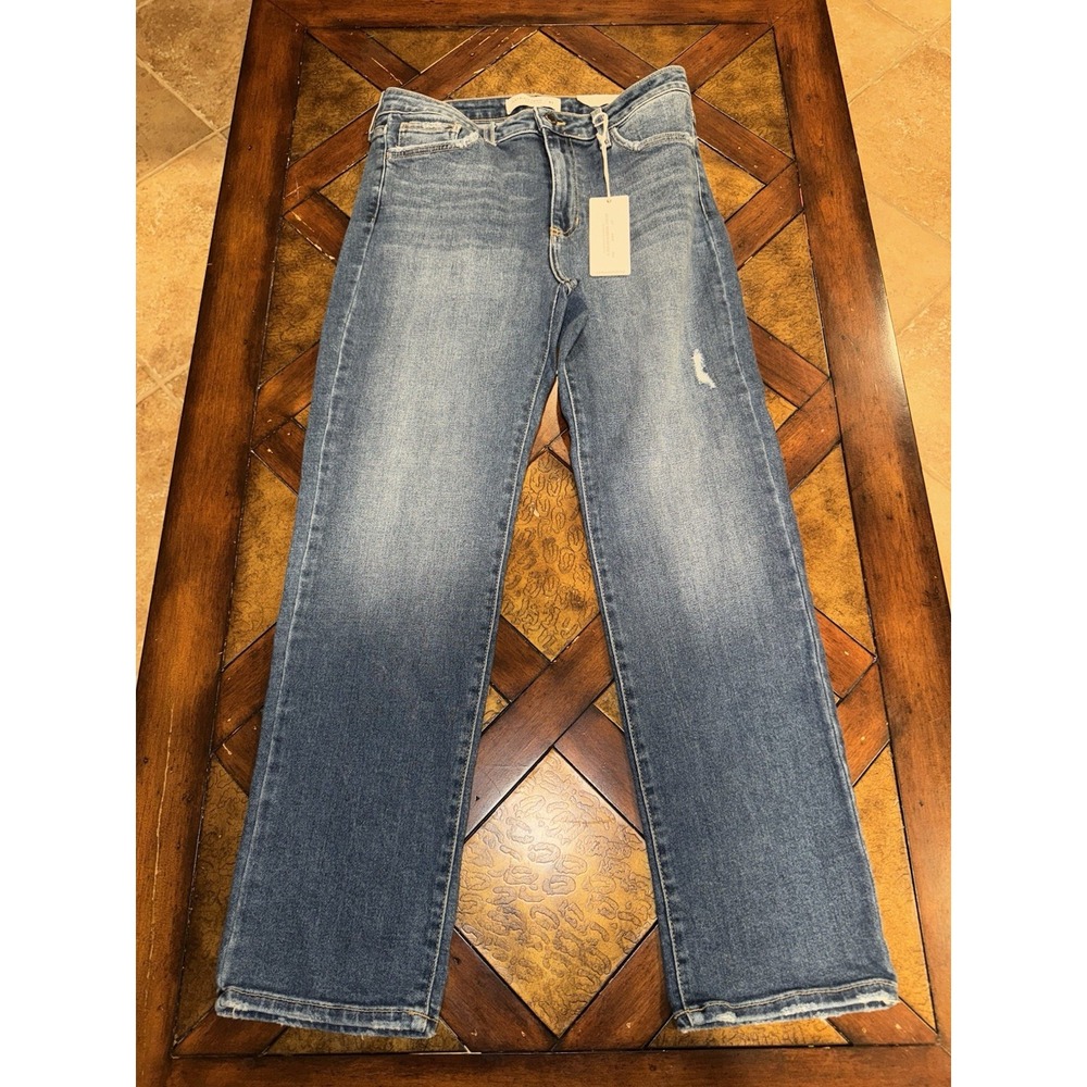 Just Black Denim Blue Jeans Grinded Slim Straight BP303J 31x28